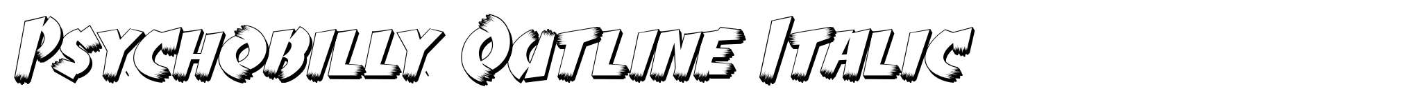 Psychobilly Outline Italic image